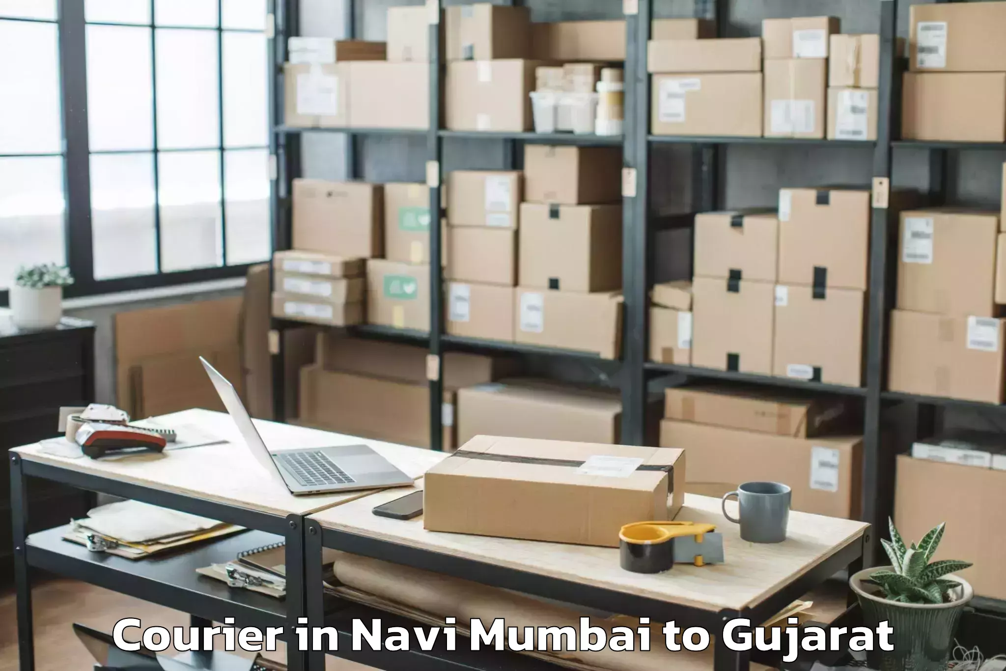 Discover Navi Mumbai to Lunavada Courier